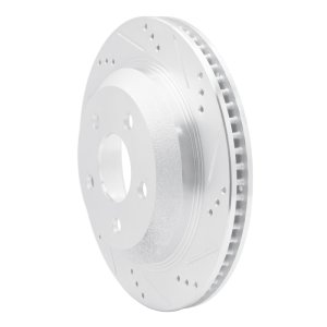 Chevrolet Camaro Brake Rotor (1) - Rear Right - R1 Concepts - Drilled & Slotted - Silver - `98-`02
